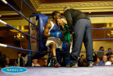 Bernaldo Marime, St Pauls in the Light Welter 64kg at the Ulster Elite Boxing Championship Finals in Bellinis, Newry. Photograph: Columba O'Hare - Ulster Elite Boxing Final November 2015