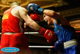 Sean McGlinchey, Oakleaf v JP Delaney, Emerald in the Light Heavyweight 81kg at the Ulster Elite Boxing Championship Finals in Bellinis, Newry. Photograph: Columba O'Hare - Ulster Elite Boxing Final November 2015
