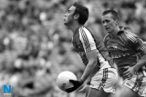 Niall Rowland ahead of Mayo's Cillian O'Connor at the Minor Final. - All Ireland Minor Football Final 2009 Armagh v Mayo