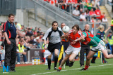 Armagh's Andrew Murnin is closely watched at Croke Park. - All Ireland Minor Football Final 2009 Armagh v Mayo