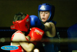 Sean McDonagh, Cavan and Oran Carton, Maydown Olympic box in the Ulster 9 Counties 11yrs Championship Final at the Ulster Elite Boxing Championship Finals in Bellinis, Newry. Photograph: Columba O'Hare - Ulster Elite Boxing Final November 2015