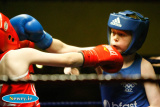 Sean McDonagh, Cavan and Oran Carton, Maydown Olympic box in the Ulster 9 Counties 11yrs Championship Final at the Ulster Elite Boxing Championship Finals in Bellinis, Newry. Photograph: Columba O'Hare - Ulster Elite Boxing Final November 2015