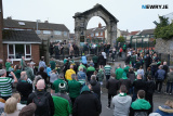 Crowds at the Linenhall Arch for the Willie Maley celebrations.  Photograph: Columba O'Hare/ Newry.ie - Willie Maley Commemorations Newry
