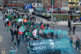 Remembering Willie Maley, Celtic's first manager in a parade through Newry City.  Photograph: Columba O'Hare/ Newry.ie - Willie Maley Commemorations Newry