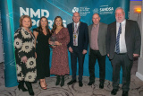 Newry, Mourne and Down District Council Chairperson, Councillor Michael Savage pictured with winners of the Senior Club Team of The Year, Clonduff Camogie Club and (far right) Chairperson of Active Healthy Communities, Councillor Hugh Gallagher. - NMD Sports Awards 2022