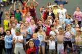 Enjoying the disco and barbecue at Barcroft Community Centre. Photo: Columba O'Hare - Barcroft Barbecue 7 August 2003