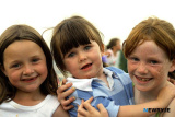 Fun fun  fun! - Derbhla Hughes, Katilne McGrath and Shannon McGrath enjoy the barbecue and disco at the Barcroft Community Centre. Photo: Columba O'Hare - Barcroft Barbecue 7 August 2003