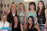 The girls from Tan City out in Soho Place for a farewell night for their work colleague Anne Burke, front right, who is away to Australia. - Night out Soho Place Feb 2006