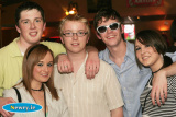 Newry and Rostrevor folk, Odhran McCorry, Ceira Tumelty, Shane Higgins, Conor Magowan and Ceira Riz enjoying the music in the INF in Warrenpoint. - Night Out INF Warrenpoint June 2006