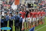 Armagh led by Captain, Paul McGrane walk in the pre match parade in front of over 50,000 people at Croke Park. - Armagh v Donegal Ulster Final 2006
