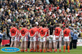 Armagh stand for the National Anthem at Croke Park. - Armagh v Donegal Ulster Final 2006