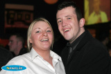 Michaela Conlon took time off from behind the bar at The Bank to smile for the Democrat camera along with Michael McKeever from Belfast. - Night Out The Bank, January 2006