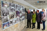 Councillor's Charlie Casey, Roisin Mulgrew, and Valerie Harte with Bridie Casey at the exhibition. - Opening of Newry Through the Years Subway Gallery