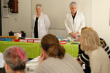 Irene Gourley and Pamela Mawhinney conduct the Soap Making Workshop at Newry and Mourne Museum. The event was just one of the popular workshops at Newry Arts Festival. - Newry Arts Festival 2023
