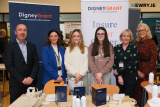 Anthony Boden, Managing Director, Digney Grant; Tracy Rice, SRC; Emma and Aoife Rice, Silverbridge; Joanne Murphy, Digney Grant and Sarah McStravick, Digney Grant pictured at the SRC Big Apprenticeship Event at Southern Regional College in Newry. Photograph: Columba O'Hare/ Newry.ie  - SRC Big Apprenticeship 2023