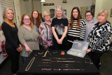 Tutor C&eacute;line Traynor pictured with participants in the Jewellery Making Workshop at Newry and Mourne Museum as part of Newry Arts Festival. - Newry Arts Festival 2023