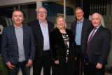 Gerry Kelly, Warrenpoint Golf Club; Eunan and Aine McGurk, Newcell Paper; Conor Patterson,  Newry and Mourne Co-operative and Enterprise Agency and Peter Fitzsimmons, Warrenpoint Golf Club pictured at the 'Meet the Team' event at the newly refurbished Bank of Ireland branch, Newry on Thursday 26 January 2023. Photograph: Columba O'Hare/ Newry.ie - Bank of Ireland Newry refurbishment