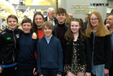 Enjoying the Jack Murphy Jewellers 50th Celebrations were from left: Cian Sloan, Patrick McAllister, Tessa McKinney, Matthew McKinney, Michael Sloan, Lily Sloan and Isobel McKinney. Photograph: Columba O'Hare/ Newry.ie - Jack Murphy Jewellers 50th Anniversary 2022