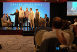 Actors from Reavey Brothers film on stage at the Film Premiere in the Canal Court in Newry. Photograph: Columba O'Hare/ Newry.ie - Reavey Brothers Premiere