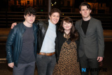 Kevin Nugent (Brian Reavey); Dylan Llewellyn (Anthony Reavey); Geraldine McAlinden (Sadie) and Niall McNamee, (John-Martin Reavey) arriving at the Premiere of Reavey Brothers film in the Canal Court in Newry. Photograph: Columba O'Hare/ Newry.ie - Reavey Brothers Premiere