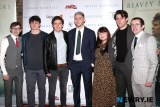 Actors from Reavey Brothers arriving at the Premiere pictured with Director, John Reavey.  Included from left: Neil Heaney, Kevin Nugent, Dylan Llewellyn, John Reavey, Geraldine McAlinden, Niall McNamee and Paddy Heaney. Photograph: Columba O'Hare/ Newry.ie
 - Reavey Brothers Premiere