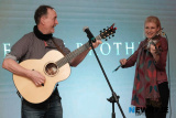 Musicians Finbar Magee and Breige Quinn at the Premiere of Reavey Brothers film in the Canal Court in Newry. Photograph: Columba O'Hare/ Newry.ie - Reavey Brothers Premiere