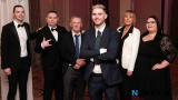 John Reavey, Director of Reavey Brothers with his family at the film's Premiere in Newry. From left: Brian, Martin, Paul, John, Bernie and Charlene.  Photograph: Columba O'Hare/ Newry.ie - Reavey Brothers Premiere