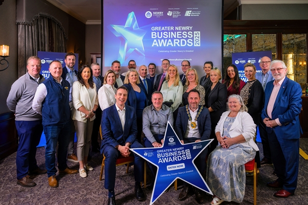 Representatives from the Principal Sponsors and Category Sponsors at the official launch of the 10th edition of the Greater Newry Business Awards which will take place on Friday 19th September in the Canal Court Hotel, Newry.