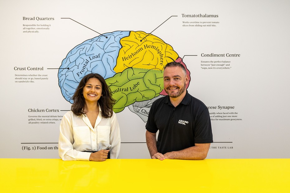 Announcing the important partnership are Dominic Darby, Group Technical Director at Around Noon and Ella Dobson, Corporate Partnerships Manager at Natasha’s Foundation.
