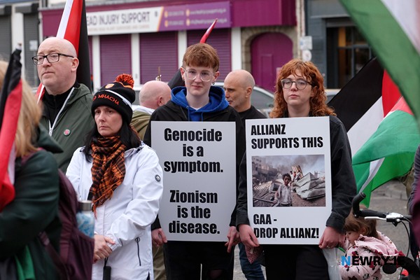 Participants in the Great March for Gaza. Photograph: Columba O'Hare/ Newry.ie 