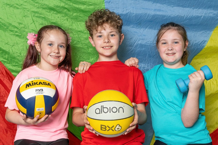 Be Active Summer Programme participants (from left) Charlotte Barker, Matthew Barker and Emily McKendry.