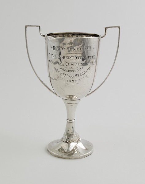 The Robert Sterritt Memorial Challenge Cup presented by Mr and Mrs W.J. Sterritt. Newry & Mourne Museum Collection.