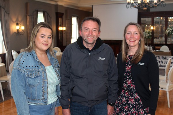 Attending the launch of Newry Show 2026 l to r Elle McCrum, Newry Show Committee; Rob McMillan, Share Energy and Ailbhe McCusker, Share Energy: