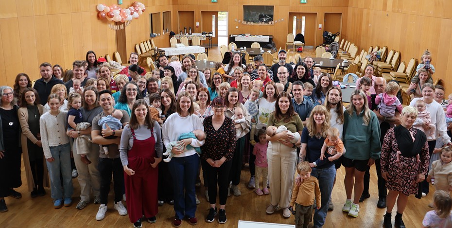 Staff and families who attended the Southern Trust Birth at Home celebration event.