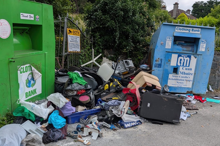 Rubbish dumped at the Chapel Road site. 