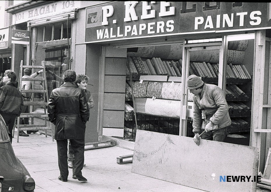 The aftermath of a bombing incident in Newry in the 1980's. Photograph: Columba O'Hare/ Newry.ie 