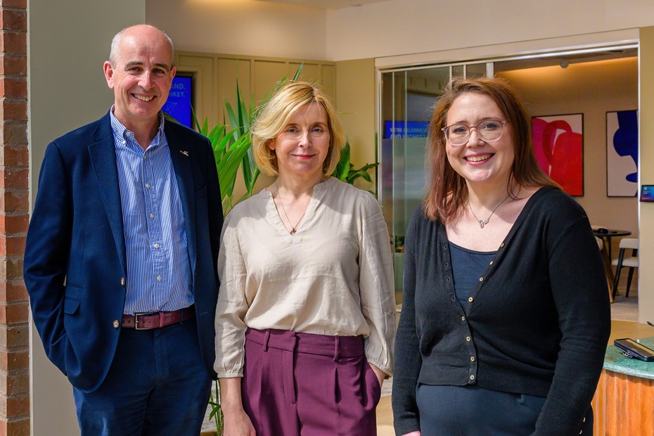 Pictured are Employee Ownership Ireland office bearers. From left: Aidan O’ Neill, Founder and Board Member; Karen Maguire, Chairperson and Catherine Muldoon, Project Officer.