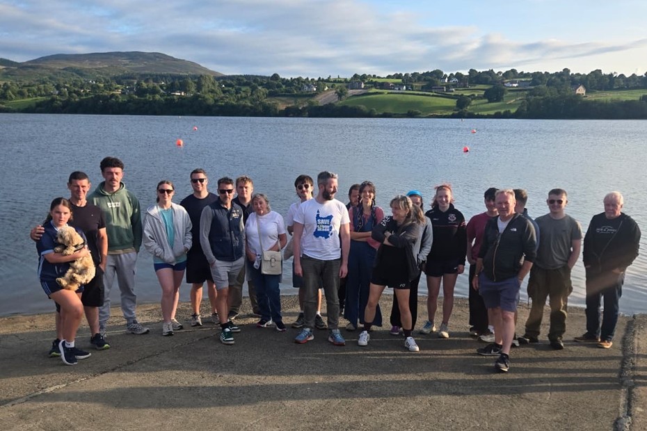 Pictured at the public meeting at Camlough Lake 