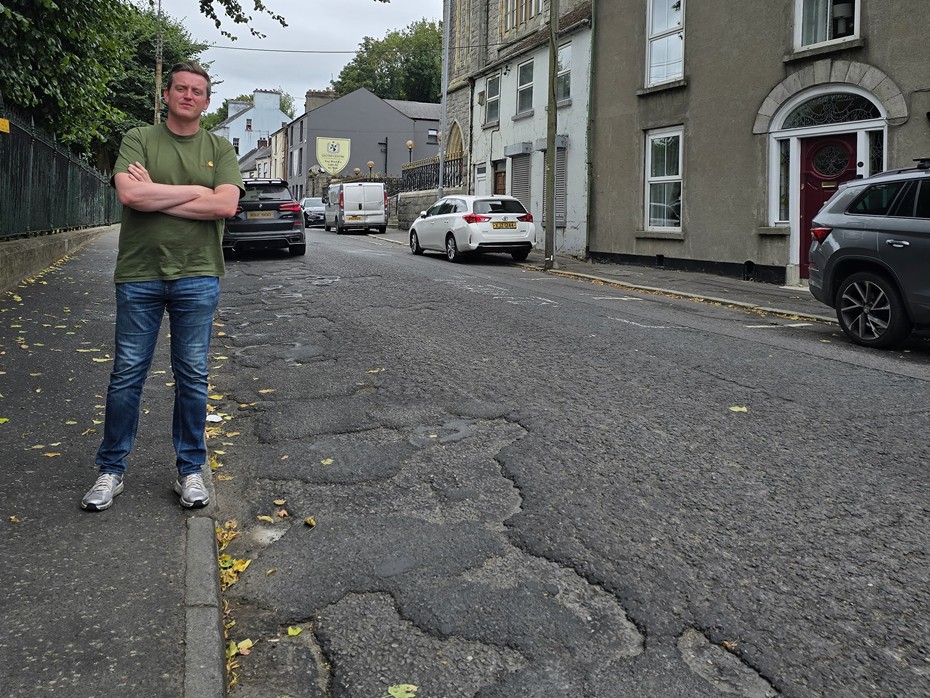 Cllr Killian Feehan at Dominic Street in the city.