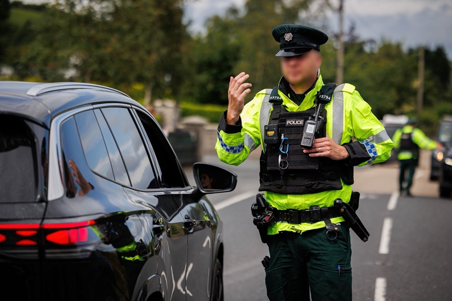 One of the police checkpoints at Cullaville