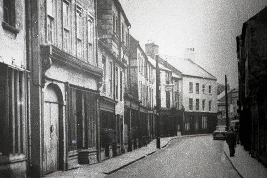 Shops in North Street pictured before they were demolished in the late 1960s. Photograph: Newry and Mourne Museum Collection