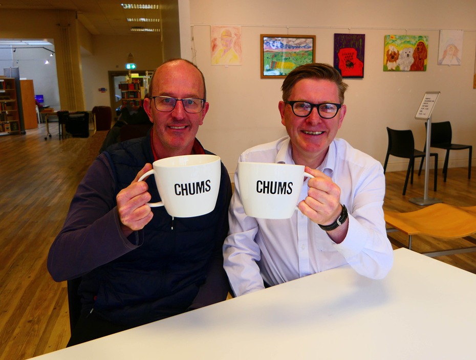 John Conlon, left, from Newry City Library and Eamon Quinn who is coordinating the Chums programme.