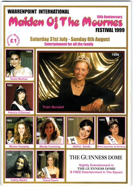 Souvenir magazine from the Maiden of the Mournes Festival, 1999, featuring previous winners of the crown. Newry & Mourne Museum Collection