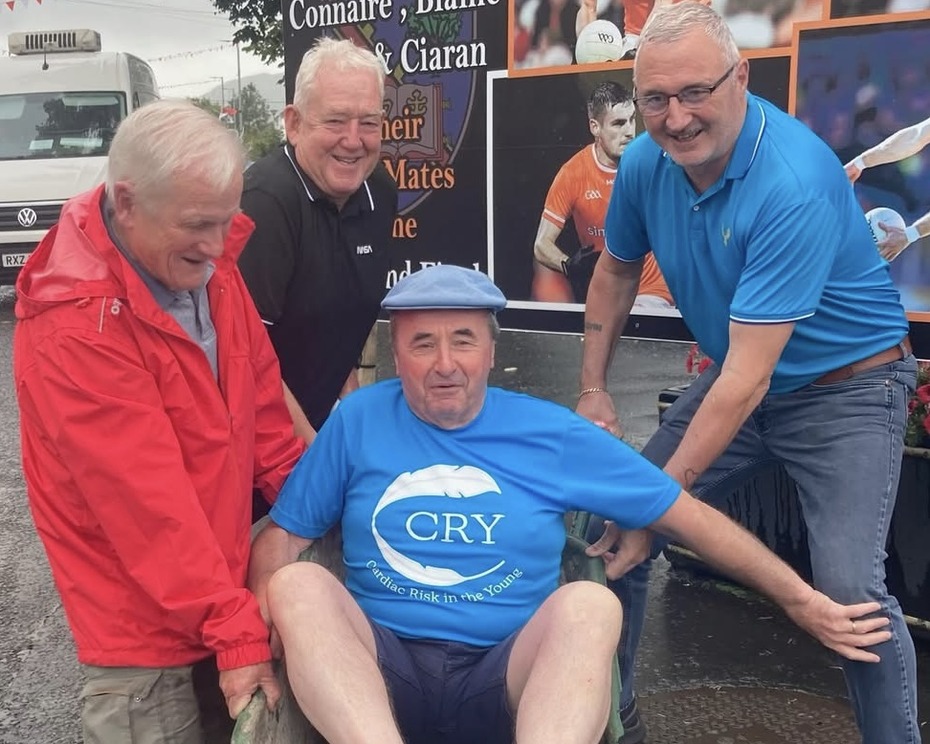 Tommy Fegan, Bernard Comiskey, Kevin McCann pictured with Pat McGinn
