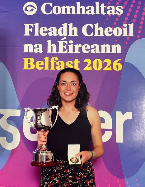 Eimear Magee from Rinn Mhic Giolla Rua CCE won an All Ireland in the Over 18 English Singing (Ladies)competition