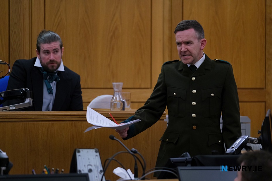 The Trial of  P.H. Pearse before the Court of History performed in Newry Courthouse. Photograph: Columba O'Hare/ Newry.ie 