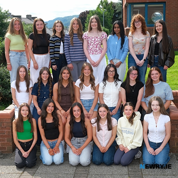 Some of the top performing A Level students at Our Lady’s Grammar School, who each achieved 3 A Grades at A Level or higher: Amy Bantleman, Ciara Brennan, Evie Cunningham, Kate Cunningham, Dearbhla Mackin, Hannah Magennis, Lana Mathers, Olivia McConville, Kayla McEvoy, Mia McLaughlin, Sinead McPolin, Ezara Morgan, Eabha O'Hare, Grace Owens, Naoise Phillips, Louise Reavey, Joanne Rooney, Emer Starrs, Nanditha Vadiyala, Oonagh Walker and Eve Walsh.