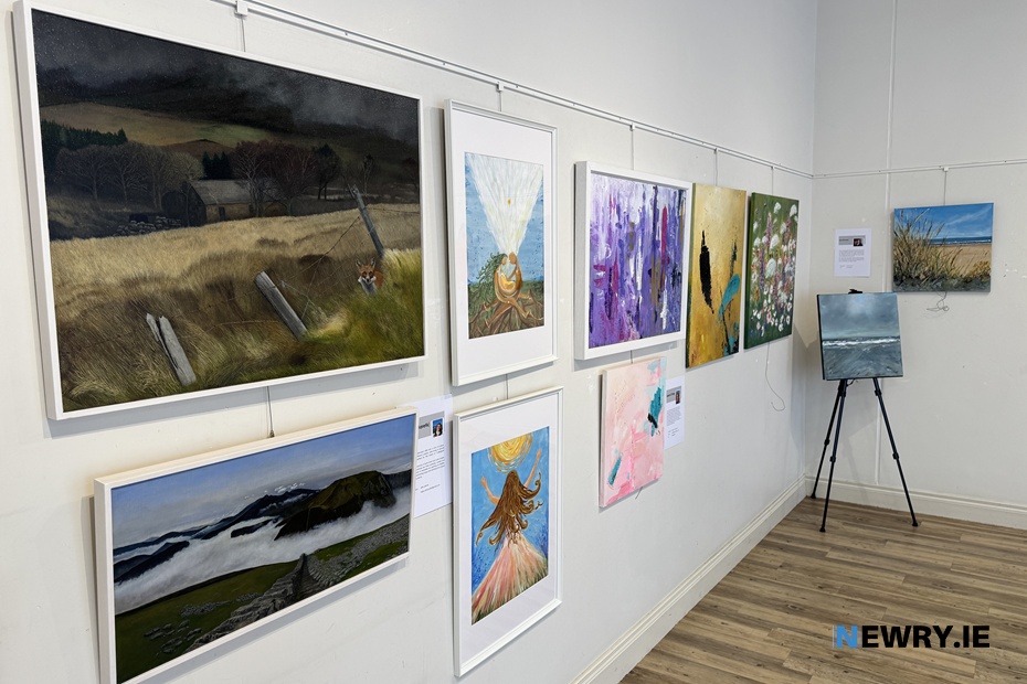 A selection of paintings on display from Warrenpoint Art Group.
