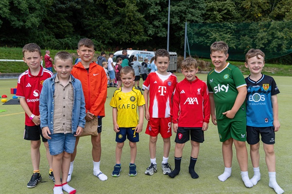 The lads having a ball and enjoying the many activities at the Community Funday, kindly part-funded by Newry, Mourne and Down District Council and the Housing Executive.