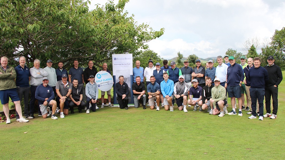 Golfers who took part in the Newry Chamber Annual Golf Classic sponsored by Brown & Brown and held in Cloverhill Golf Club.